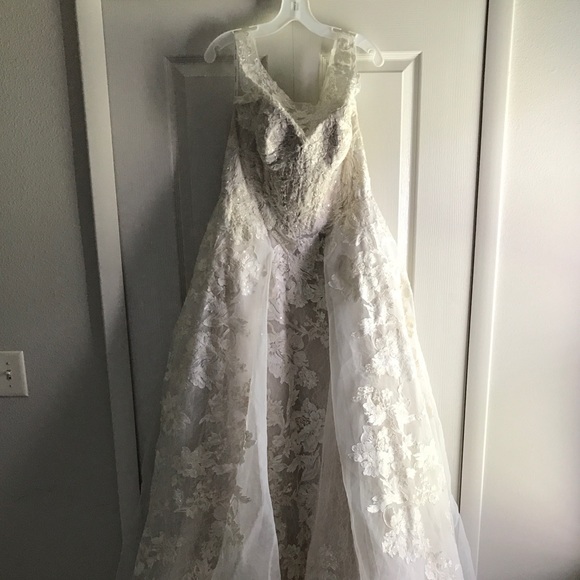 Oleg Cassini Champagne Wedding Dress